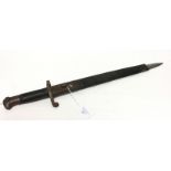 British Victorian Bayonet. 46cm long blade. "C 91" marked. "2591" to crossguard.