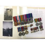 WW2 British Court Mounted Medal group to 14745109 Sgt N F W Glen,