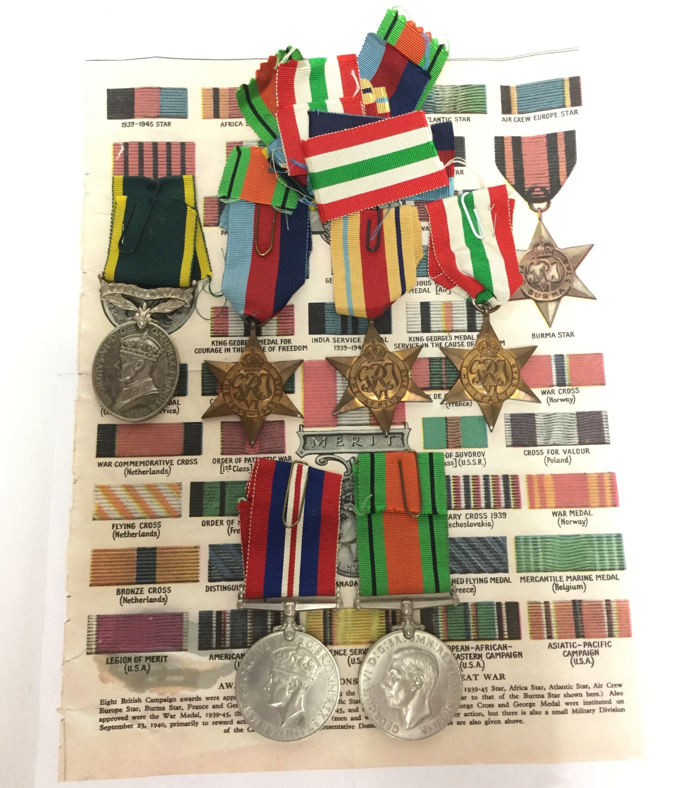 WW2 British Medal Group consisting of 1939-45 Star, Africa Star, Italy Star, War Medal,