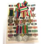 WW2 British Medal Group consisting of 1939-45 Star, Africa Star, Italy Star, War Medal,