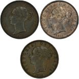 Halfpenny 1838, 1853,