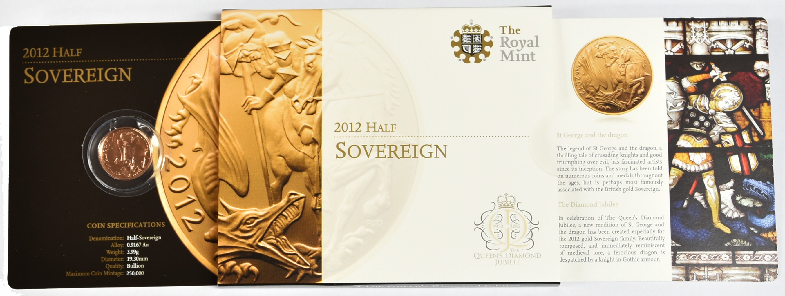 Half Sovereign 2012 packaged as issued with certificate.