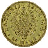 **REOFFER IN AUG A&C £160-£200** Germany Gold Twenty Marks 1876 J.