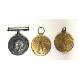 WW1 British War Medal and Victory Medal to 179628 Spr. F Cole, RE and a Victory Medal to 203136 Pte.