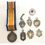 WW1 British War Medal to 40896 Pte J Thornton, Leicester Regt,