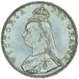 Double Florin 1887 Roman date