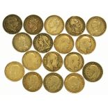 Shilling 1820, 1826 x 2, 1834, 1887, 1889, 1897, 1902, 1903, 1906 1909,