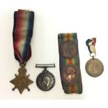 WW1 British 1914-15 Star and War Medal to 16394 Pte JJ Taylor,