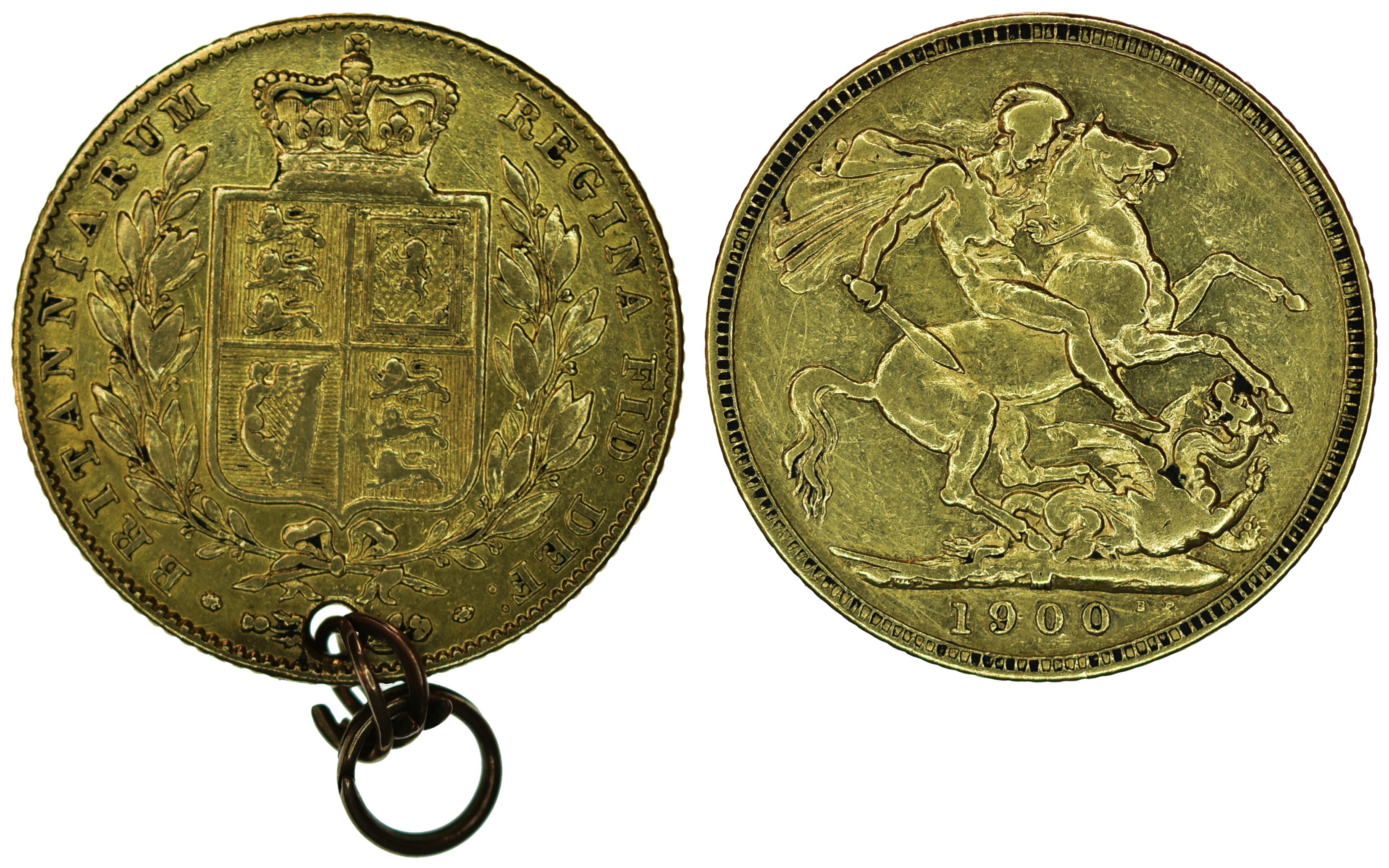 A 1900 Sovereign and an 1843 young head Sovereign, - Image 2 of 2