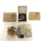 WW2 British Medals in box of issue to Mr GW Belton comprising of 1939-45 Star,