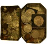 Two tins of Coins includes pre 20 Silver 3.1ozt. Pre 47 Silver 7.6ozt.