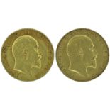 Half Sovereigns 1908 and 1909 (2)