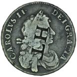 Halfcrown 1668/4 Vicsimo (Note HT stanped on bust)