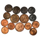 Farthing 1840, 1847, 1901, 1910, 1917, 1925, 1942, 1945, 1948, 1952, 1954, 1956, Halfpenny 1921,