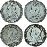 Crowns 1891, 1892, 1893 LVII,