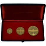 Gold 18ct 25th Anniversary Battle of Britian Commemorative Set of three medals by Metal Import Ltd.