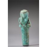 Egyptian faience overseer shabti figure with Baron Edouard Empain provenance, Ex. Christies, April