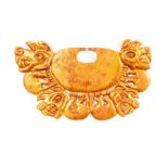 South American Moche Gold Figural Nose Ornament with four Anthropomorphic Animimal Figures, 200-