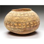 Indus Valley Pot with multiple fish, 2nd millennium BC  A large ceramic pot with globular body