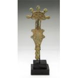 Gothic Radiate Headed Fibula Brooch, 5th century AD A bronze brooch with five radiating knops to the