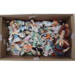 A collection of 62 half dolls, various dates sizes and styles,