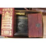 A miniature set of The Works of Shakespeare in 13 volumes with original morocco case;