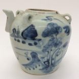 A Chinese Provincial blue and white ewer, 19th Century,