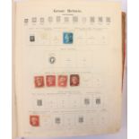 A large standard postage stamp album with World, GB and Commonwealth, many early issues,