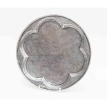 An Iranian white metal tray,