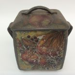 After William Moorcroft, an Arts and Crafts W & R Jacob & Co, biscuit tin,