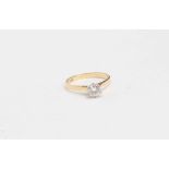 An 18ct gold and diamond solitaire ring, diamond weight approx 0.