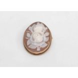 A 9ct gold mounted cameo brooch,