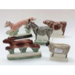 Rye pottery figures of animals