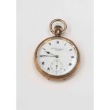 A Thomas Russell gold plated open faced pocket watch,