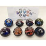 Caithness limited edition 'Planets' paperweights set of four, 141/500,