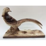 A Ch Lemanceau pottery model of a golden Pheasant