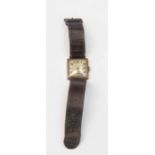 An Art Deco gentleman's 9ct gold wristwatch,