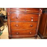 A Victorian mahogany chest of drawers,