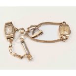 A ladies 9ct gold bracelet watch,