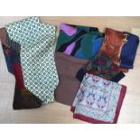 A collection of cravats x 8 in paisleys - silks,