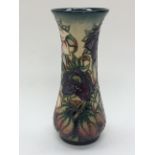 A Moorcroft, boxed, waisted vase, signed and designed by Nicola Slaney,