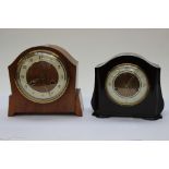 A Smiths Bakelite eight day mantle clock together with a Bentima eight day mahogany cased mantle