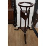 A 19th Century mahogany gentleman's stand, bowl support, fitted with two drawers,