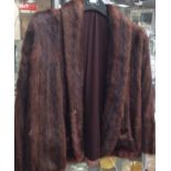 A ladies mink shawl