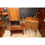 A collection of furniture, comprising an early 20th Century Queen Anne style walnut side cabinet,