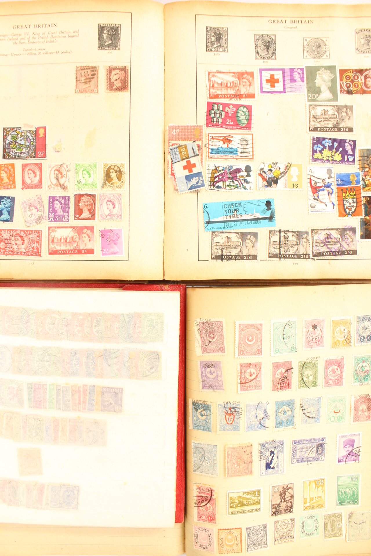 A collection of assorted stamps in four albums and loose,