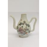 A famille rose ewer with figure scene,