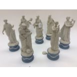 Seven Wedgwood limited edition figures from 'The Classical Muses' collection: Polymnia 667,