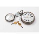 Gentleman's silver open faced pocket watch a/f,