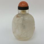 A rock crystal snuff bottle,